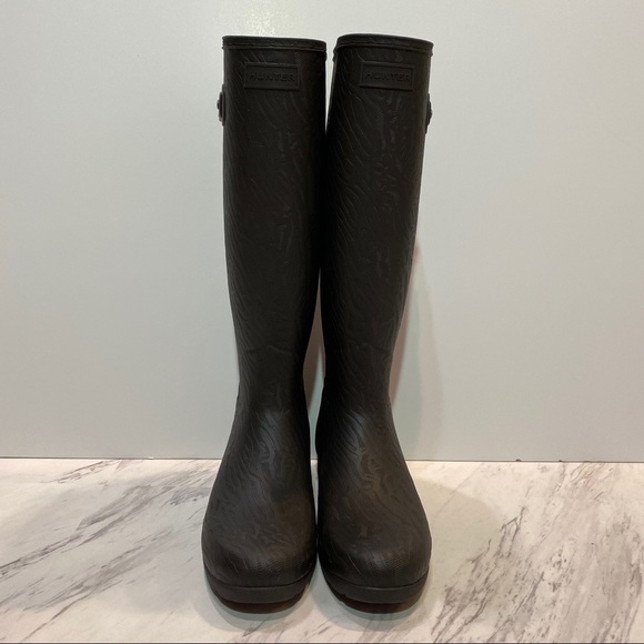 New Hunter Refined Black Coral Texture Tall Boot 9 - Picture 8 of 8